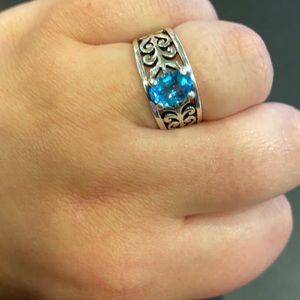James Avery Blue Topaz Adoree Ring
